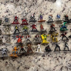 Marvel Action Figures Set - Red, Green, Black, Silver